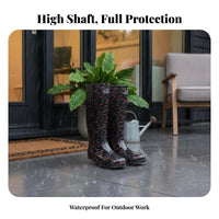 Wear-Resistant women's Knee-High Rain Boots Long-Lasting Tall Rain Boots All-Season for Gardeners, Adults, Wet Work Environments, Gardening