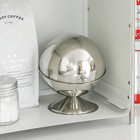 Spherical Storage Jar Mirror Shine Table Decor Airtight for Desktop, Countertop