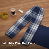 Jointed Doll Pants Design Unisex Doll Trousers BJD Plaid Pants