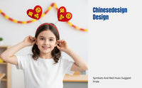 Patriotic Day Headband, Kids Patriotic Hair Accessory, Star Heart Flag Decoration, Chinese Style Holiday Headwear