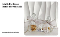 Glass Wishing Bottle Perfect for DIY Crafts Mini Hope Jar Mini Glass Bottle Elegant Design Decorative Storage Jar Versatile Use