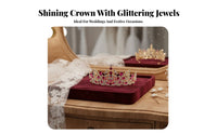 Crystal Gemstone Crown Korean Design Bridal Tiara Crystal Bridal Tiara Sparkling Crystal Gemstone S Wedding Headpiece Elegant