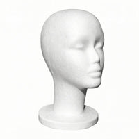 Foam Mannequin Head White Styling Head Model Multi-Use