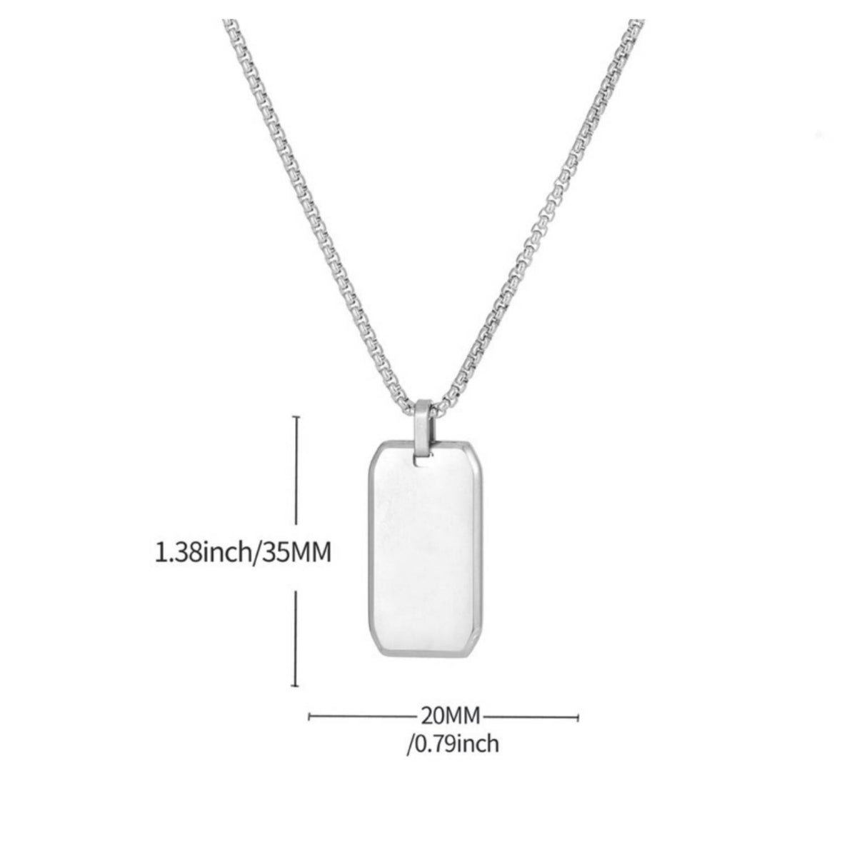 Mirror Finish Dogs Tag Necklace Dogs Tag Necklace Gift Ready Fashion Jewelry