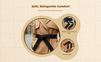 Universal Black Wool Coat Belt, Double-Sided, Formal Wear