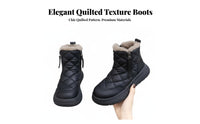 Waterproof Short Platform Snow Boots Stylish Design Platform Snow Boots Side Zipper for Young Adults, Snowy Weather, Outdoor, Casual Outings