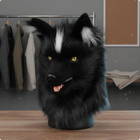 Canine Fursuit Head Wearable Canine Mask Head Easy to Wear for Convention, Photo