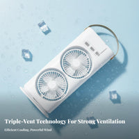 Oscillating Function USB Air Cooler Humidifier 3 Speed Settings Portable Misting Fan Compact Design for Office, Bedroom, Dorm Room