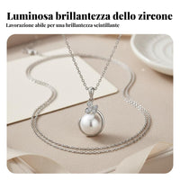 Simulated Pearl Necklace Light Luxury Butterfly Pearl Drop Elegant Design