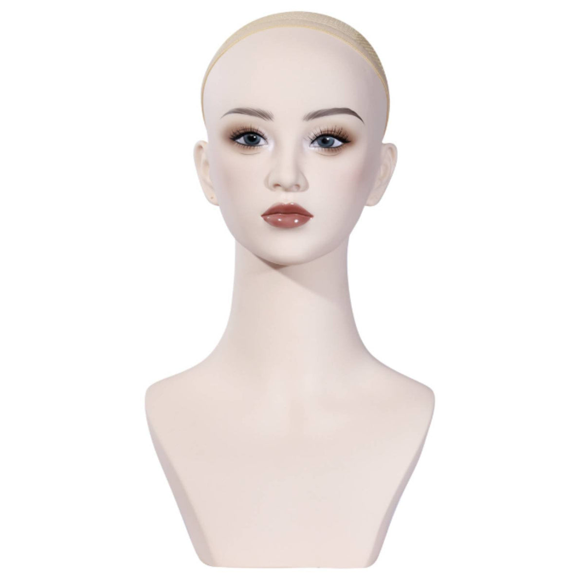 Hairpiece Display Head Female Head Model Hat Display Bust for Beauty Shop