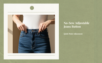 Adjustable jeans button tightens fit