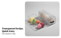 Clear Partitioned Puff Container Transparent Design for Bathroom Counter