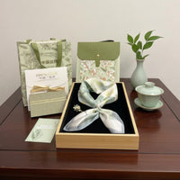 Silk Neck Scarf Soft and Smooth Floral Silk Scarf Digital Print Gift Accessory