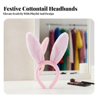 Fuzzy Bunny Ears Hair Hoop Comfortable Fit Costume Accessory Reusable for Women