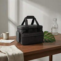 Travel Makeup Bag with Handle Wipe-Clean Cosmetic Bag Makeup Case with Removable Dividers for Journeyers