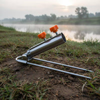 Ground Stake Rod Holder Portable Fishing Rod Ground Stand Metal Fishing Pole Stake Wear-Resistant Easy to Use for Lakeside