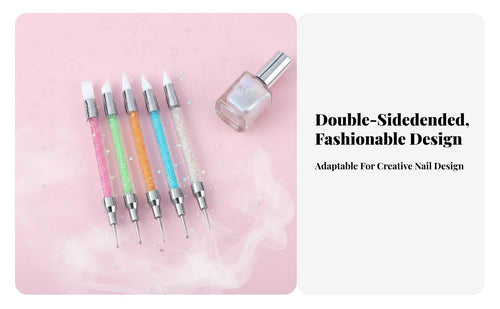 Double-endedEnded Dotting Pen Silicdual-Function Tip Double-endedEnded Dotting Pen Set Multi-Functional Versatile