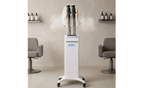 Floor Standing Hair Steamer Drain Reservoir Hooded Hair Steamer Salon Equipment 500 W Rolling Wheels