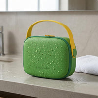 Boxy Cosmetic Bag Matte Rectangular Makeup Case Top Handle