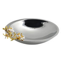 Decorative Fruit Bowl Sleek Fruit Bowl with Ornament Decorative Tray with Ornament for Coffee Table, Sideboard