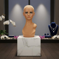 Hairpiece Display Head PVC Hairpiece Mannequin Head Shoulder Design for Photo