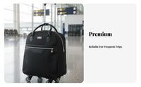 Telescopic Handle Wheel Trolley Bag Lightweight Oxford Cloth Rolling Luggage Wear Resistant for Students, Men, Short Trips, Airports