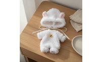 OB11 Doll Outfit Pajama 1/12 Scale BJD Clothes Soft Material Miniature Hooded Pajamas for Hobbyists