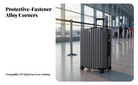 Large Capacity Hardside Carry-on Combination Lock Ribbed Hard Shell Trolley Lightweight and Sturdy Suitcase Adjustable Handle for Travelers, Vacationers, Airline Passengers, Vacation, Vacations, Airport, Weekend Getaways