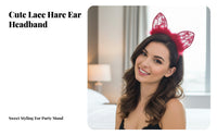 Lace Hare Ear Headband Alluring Design Creature Ears Headband Cosplay Ears Hairband Cute Look Cosplay Ear Headpiece Comfortable