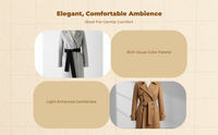 Double-Sided Wool Coat Belt, Wide, Stylish, Camel