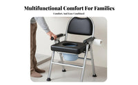 Adjustable Height Toilet Frame Foldable Commode Chair Multi-Purpose for Seniors