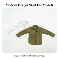 1/6 Scale Male Shirt Trendy Design 1/6 Scale Figure Shirt Precise Fit