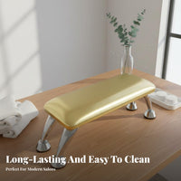 Sturdy Metal Legs Nail Art Hand Rest Easy to Clean Manicure Armrest Pillow Ergonomic Design for Manicurists, Beauticians, Home Use