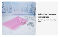 ice crystal Print translucent Mantle Floor-Length Train Cloak Lightweight for Girls