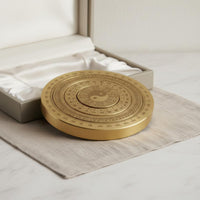Bagua Luopan Portable Brass Feng Shui Compass Antique Design Bagua Compass Disc for Travel