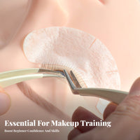Liftable Eyelids 3-Layer Lash Training Head Realistic Skin Feel 3 Layer Lash Training Head Reusable for Beginners, Students, Beauty Salon