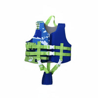 Kids Life Jacket Front Zipper Swim Aid Vest Cute Print for Snorkeling