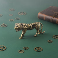 Chinese Astrological Tiger Figurine Handmade Vintage Tiger Paperweight