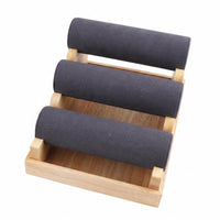 Bracelet Display Stand Padded Accessory Rack Wooden