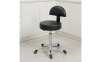 Swivel Rolling Chair Water-Resistant Padded Swivel Chair Chrome Metal