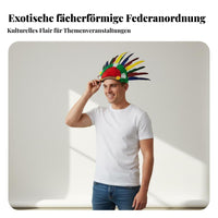 Feather Headdress Cosplay Accessory Colorful Feather Headdress Vibrant Colors