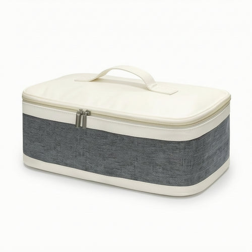 Styling Tool Storage Bag Two-Tier Hair Dryer Case with Handle Lightweight