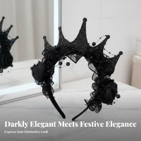 Floral Lace Crown medieval-inspired design Celebratory Crown celebration Wear for Women, Girls
