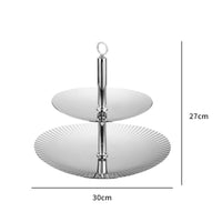 Stainless Steel Fruit Stand Tiered Display 2 Tier Serving Tray