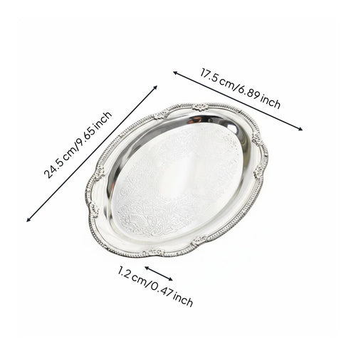 Jewelry Display Tray Embossed Table Decor Multi-Purpose for Wedding