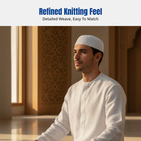 Mesh Muslim Cap, Lightweight Breathable Men's Prayer Hat for Restaurant