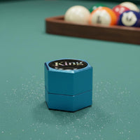 Hexagonal Billiard Chalk Container Resistant Metal Pool Chalk Case