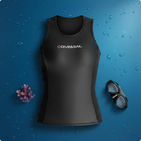 2 Mm Sleeveless Wetsuit Set Flexible Fit Neoprene Vest Thermal for Drifting