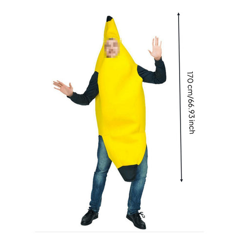 Gender-Neutral Banana Costume Lightweight Adult Banana Costume Comfortable Fit for Adults, Halloween, Stage Performances, Festivals