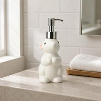 Bunny Soap Dispenser ABS and Resin Bunny Pump Bottle Compact for Sink